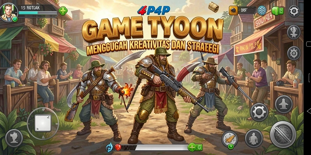Tampilan gameplay interaktif dari 4P4P yang menyenangkan.