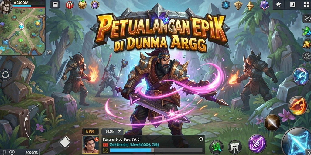 Screenshot A200M menunjukkan aksi pertempuran dinamis dan luar biasa.