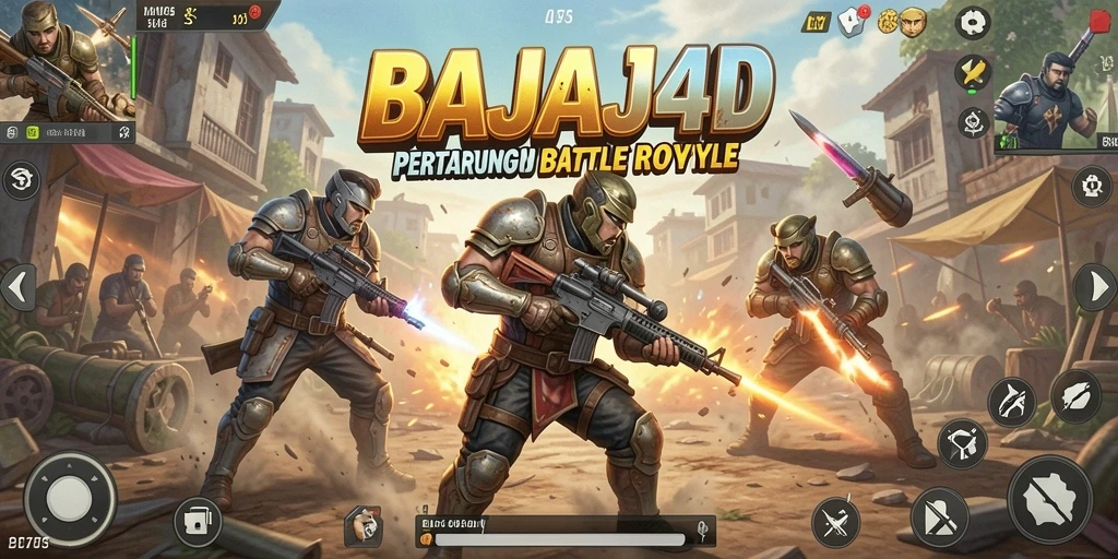 Tampilan seru gameplay BAJAJ4D dalam pertempuran Battle Royale.