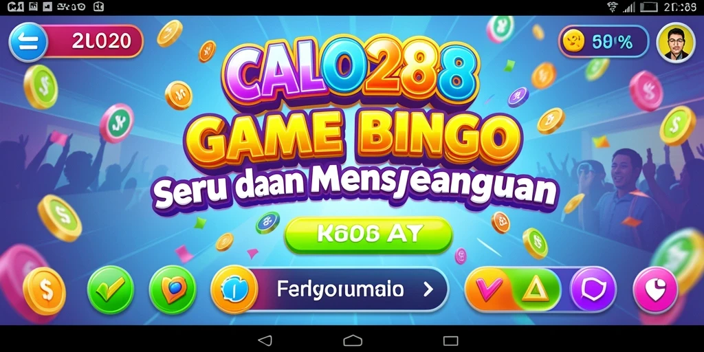 Screenshot gameplay Bingo yang penuh warna dan seru.