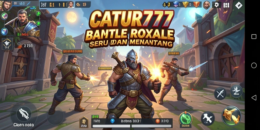 Tampilan gameplay seru dari CATUR777 di arena Battle Royale.