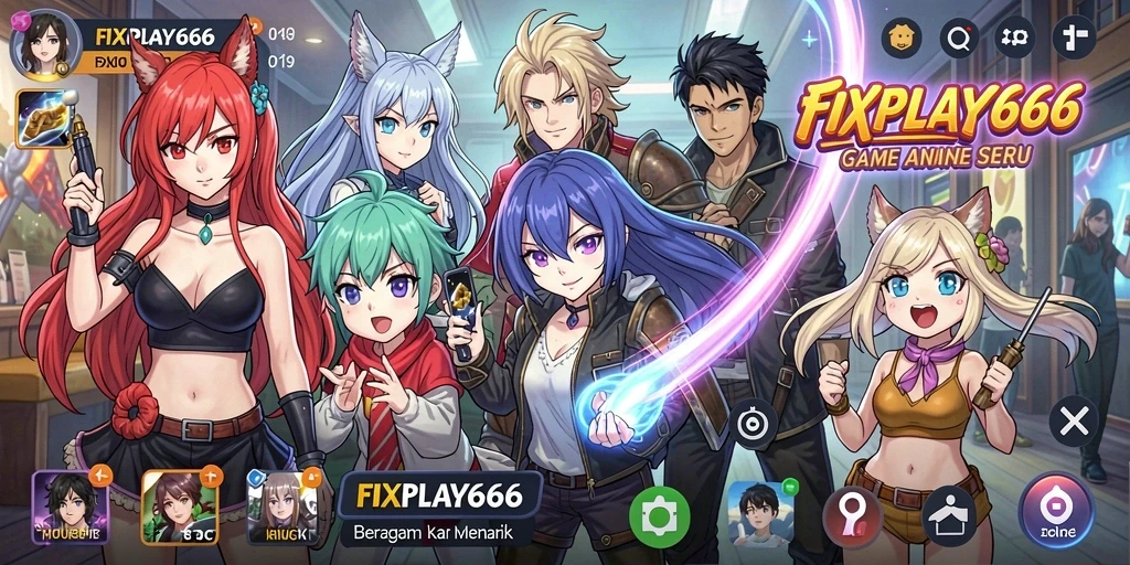 Tampilan gameplay FIXPLAY666 yang menarik dan penuh warna.