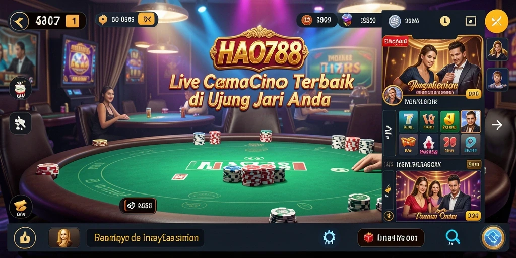 Tampilan gameplay Live Casino HAO788 yang mendebarkan dan interaktif.