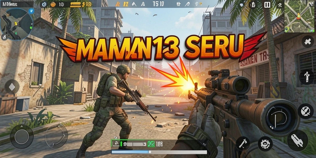 Screenshot gameplay MAMEN123 yang menunjukkan pertempuran seru.