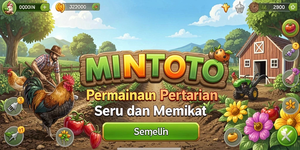Tampilan gameplay MINITOTO menampilkan suasana pertanian yang menawan.