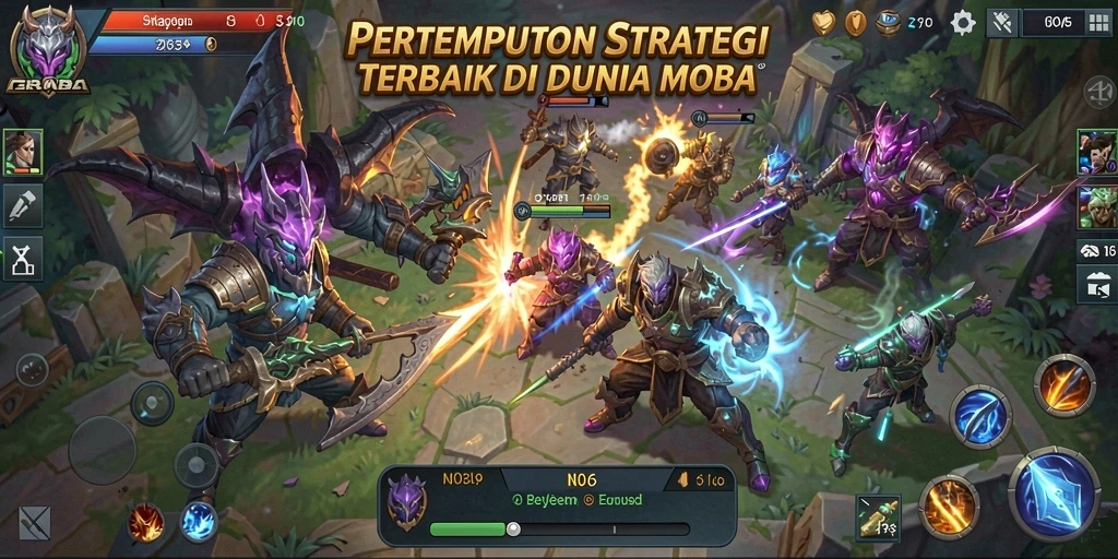 Gameplay epik dalam N06, pertarungan tim yang menegangkan.