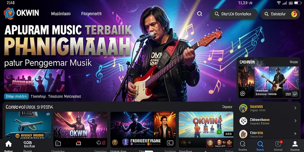 Gameplay seru dengan berbagai pilihan lagu di OKWIN.