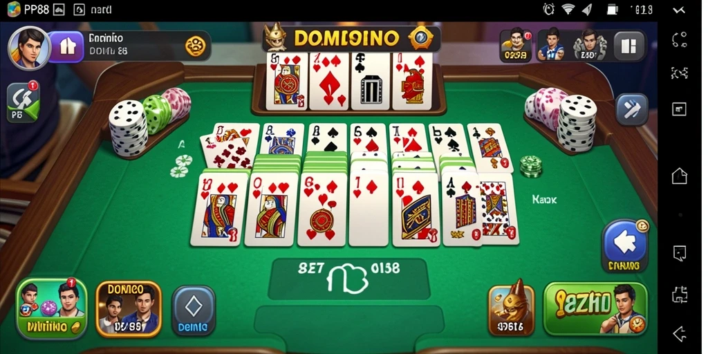 Tampilan screenshot gameplay Domino PP88 yang menawan.