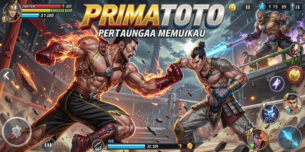 Tangkapan layar menunjukkan aksi pertarungan yang dinamis dalam PRIMATOTO.