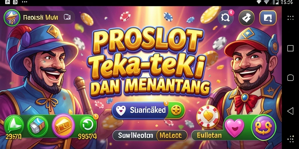 Screenshot gameplay menampilkan teka-teki menarik PROSLOT.