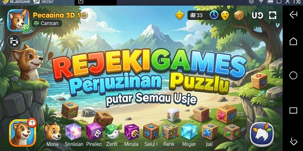 Gambar gameplay REJEKIGAMES menampilkan tantangan seru dalam permainan Puzzle.
