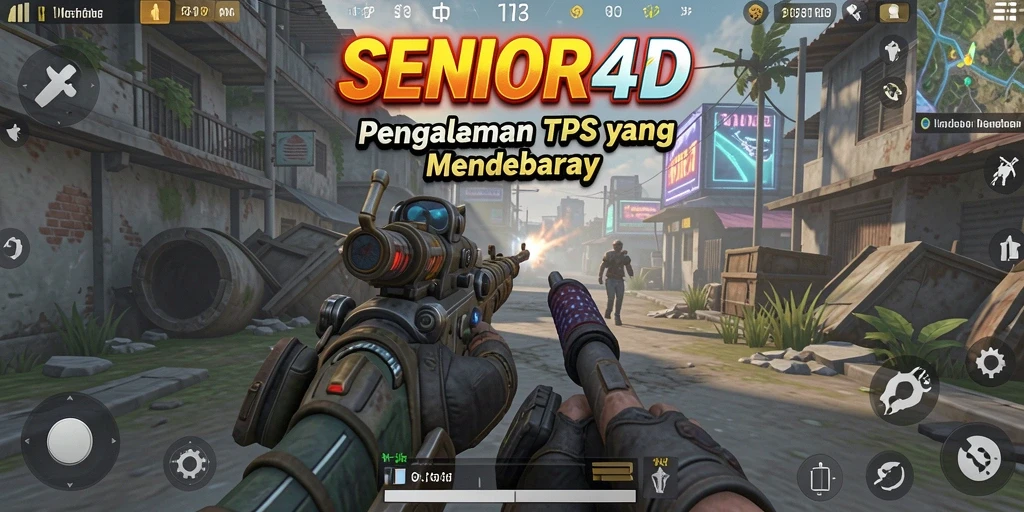 Tampilan dalam game SENIOR4D yang menegangkan dan penuh aksi.