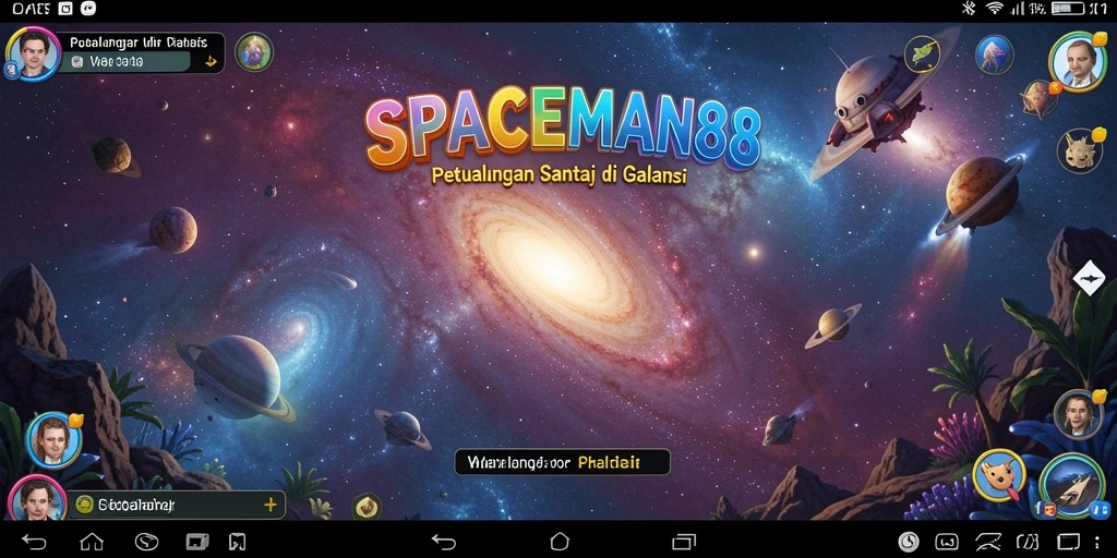 Tangkapan layar gameplay SPACEMAN88 yang menampilkan eksplorasi luar angkasa.