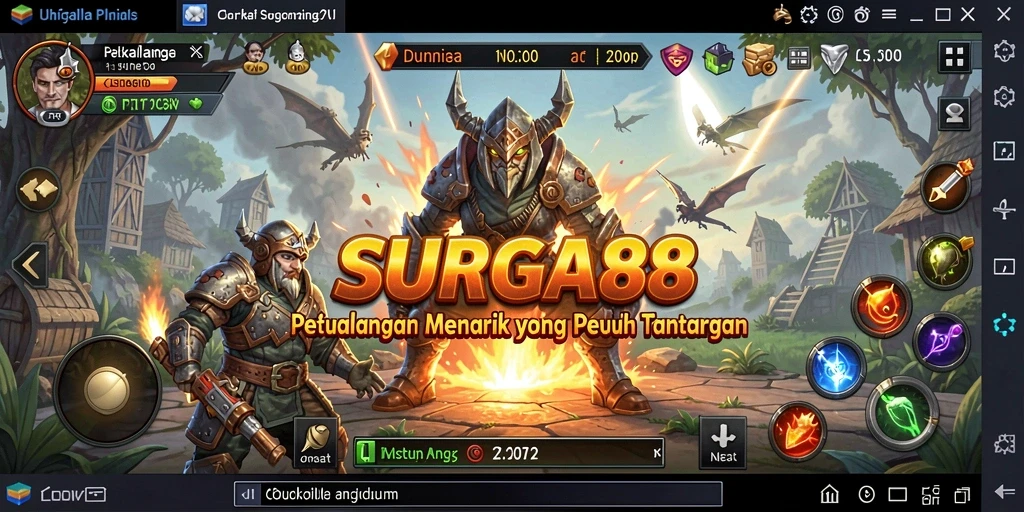 Gameplay SURGA88 menampilkan petualangan seru di dunia penuh tantangan.