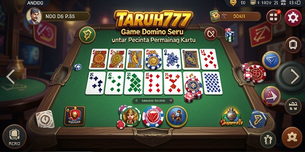 Screenshot gameplay TARUH777 menampilkan aksi seru domino.