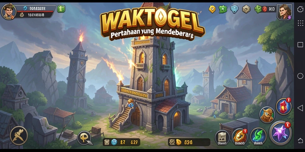 Gameplay seru pertahanan menara di WAKTOGEL.