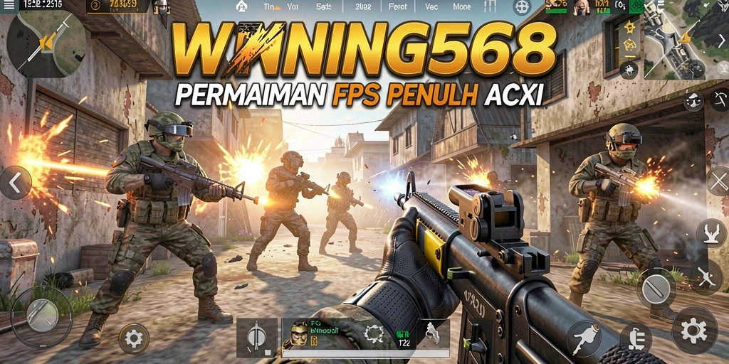 Tangkapan layar yang menunjukkan intensitas pertempuran dalam WINNING568.