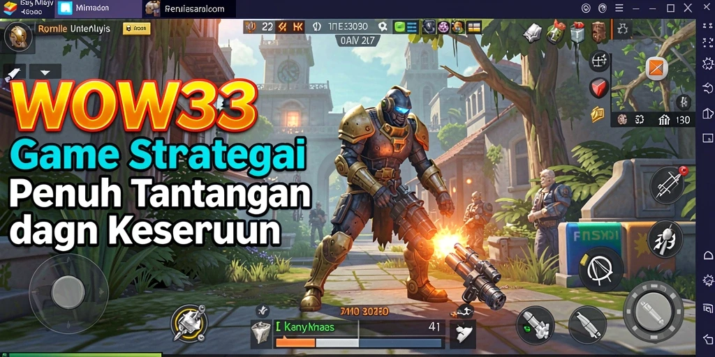 Tampilan gameplay menegangkan dan penuh strategi dari WOW33.